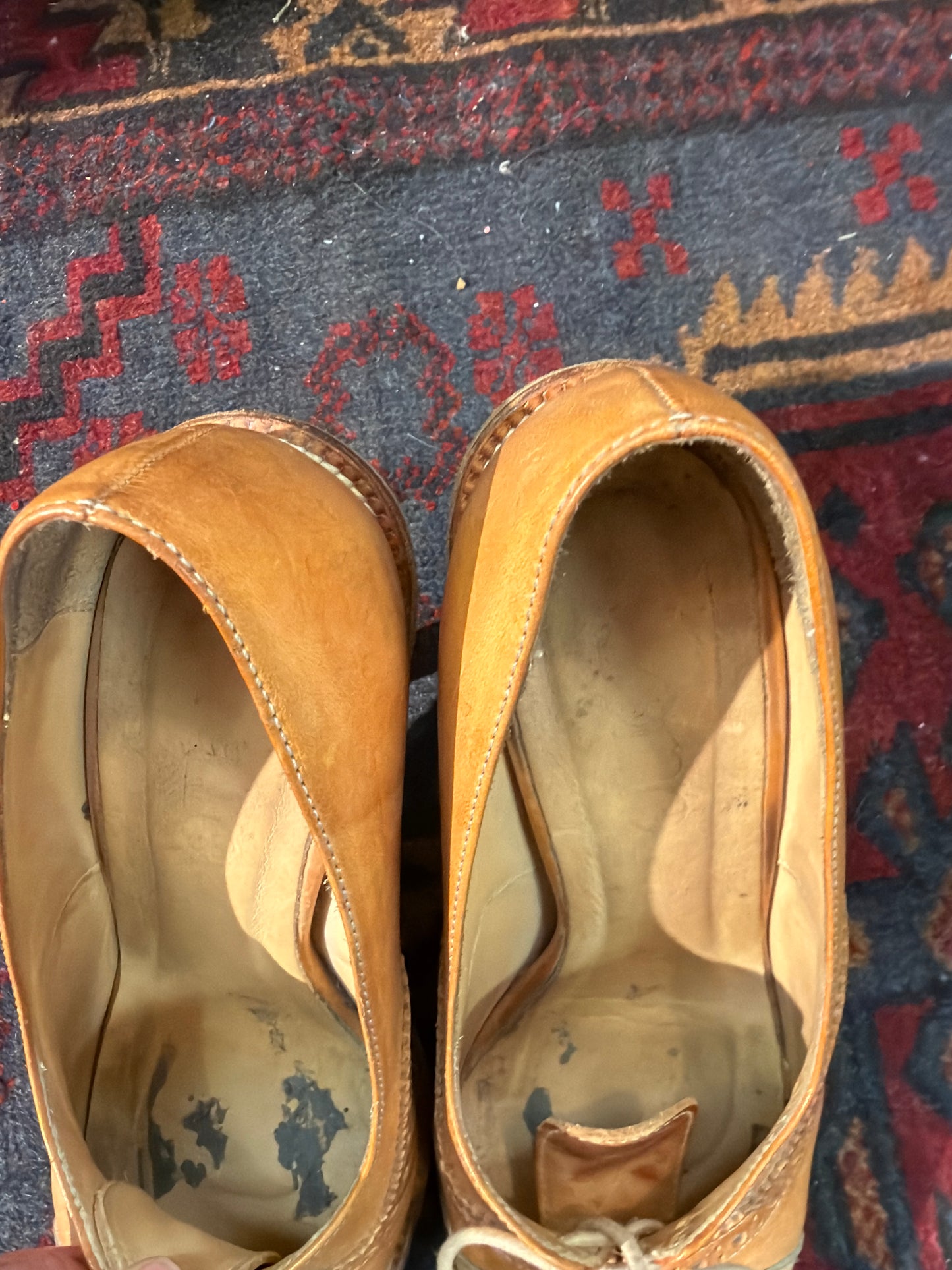 ♻️Acne studio beige skinnsko i Brouge stil. Vintage Strl 38