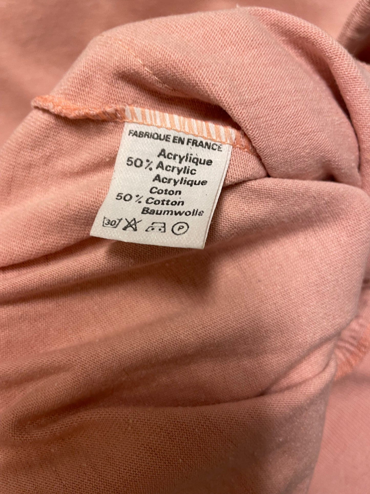 ♻️Vintage kort jakke. Rosa med krage ca strl M. 50% bomull