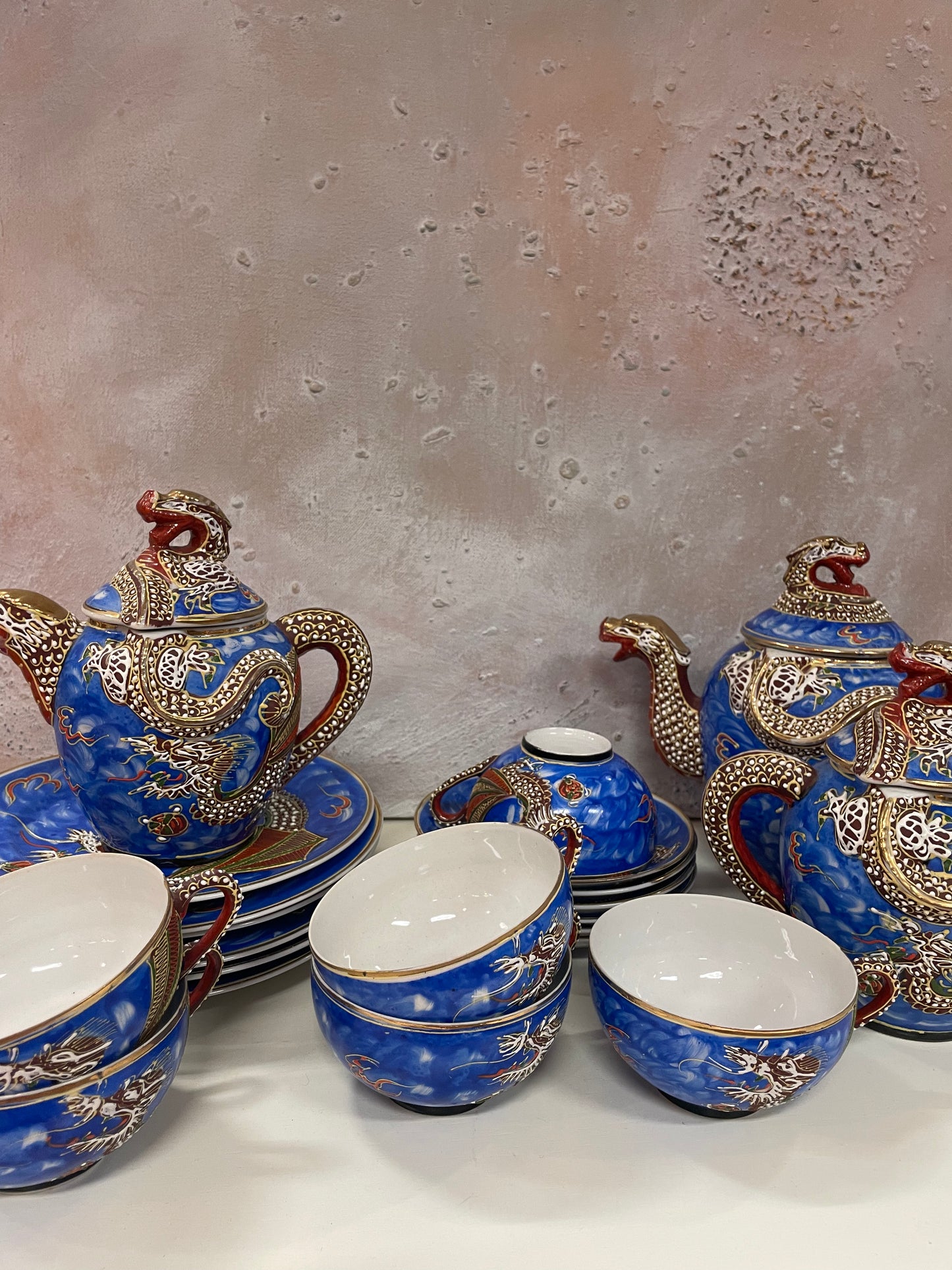 Kutani dragon tea-set