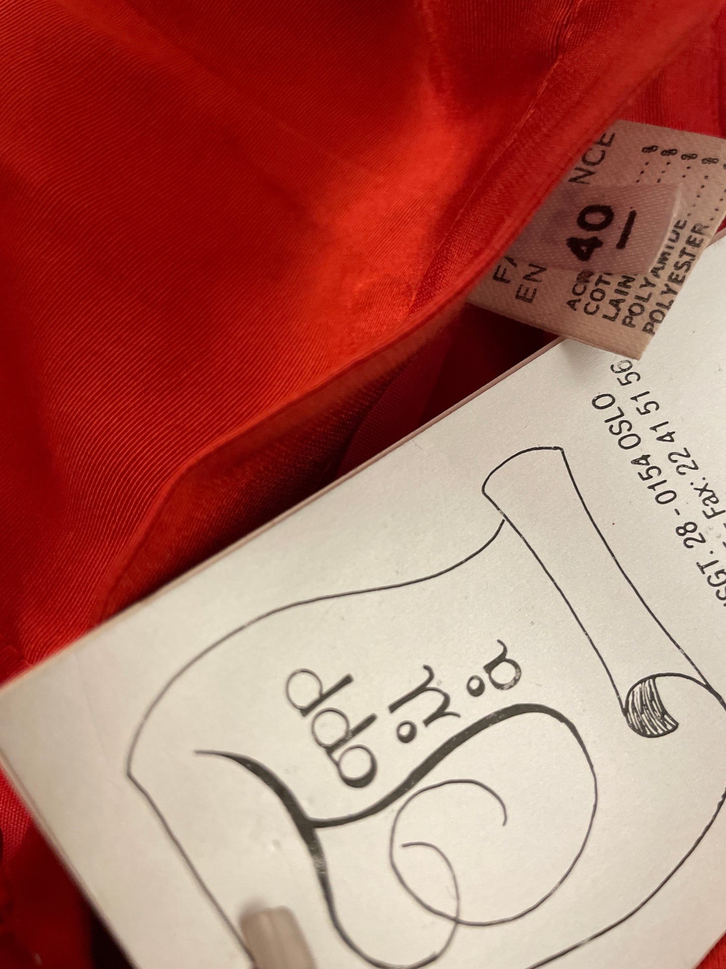 🆕Ubrukt rødt Vintage skjørt str 40. Nytt fra nedlagt butikk