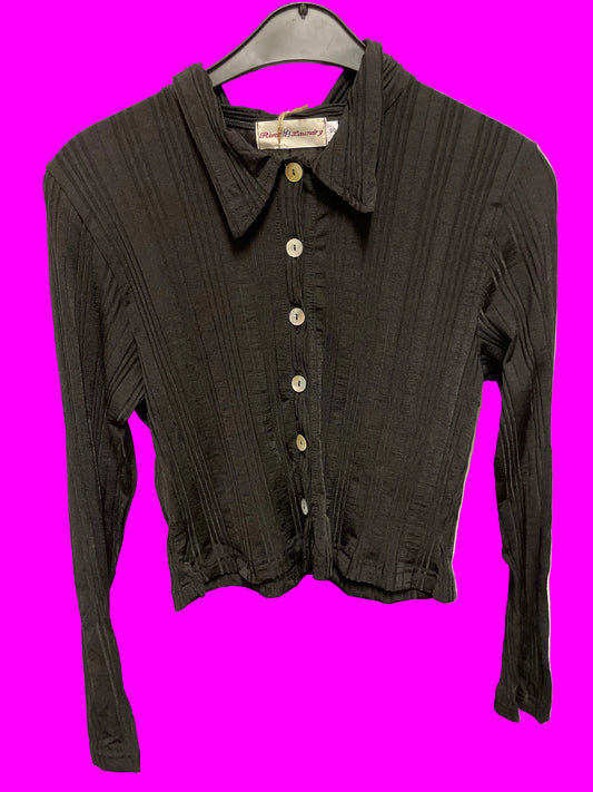 🆕svart vintage topp/tynn genser strl S