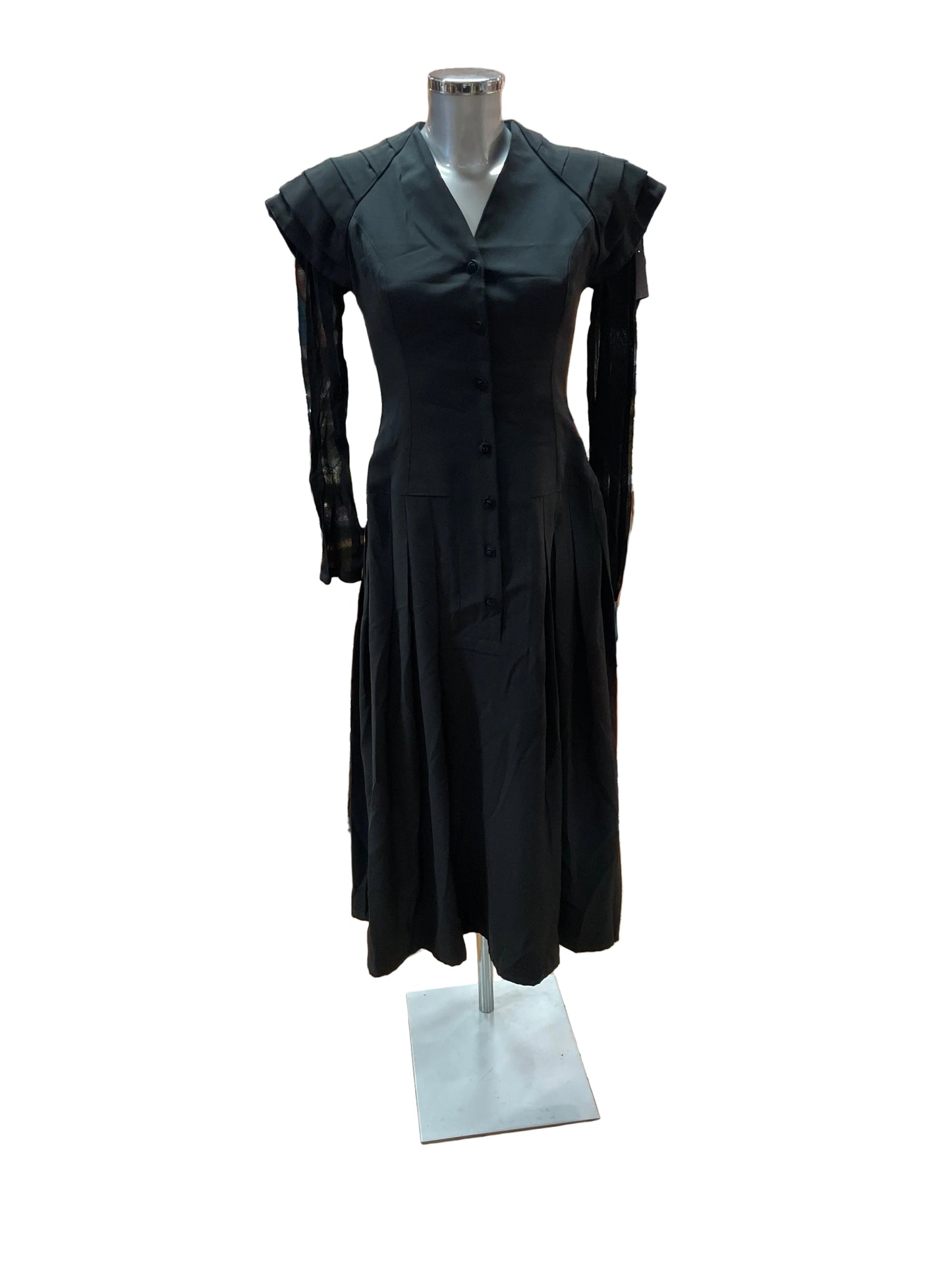 🆕Svart lang vintage kjole-str S Tilstand: Ny, med merkelappen på!