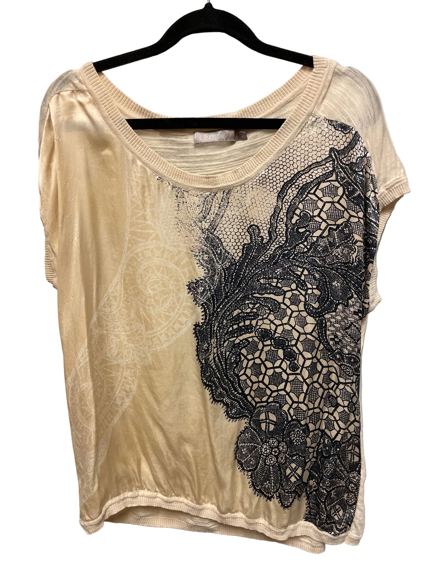 ♻️beige topp fra Gustav strl 42. Silke og bomull