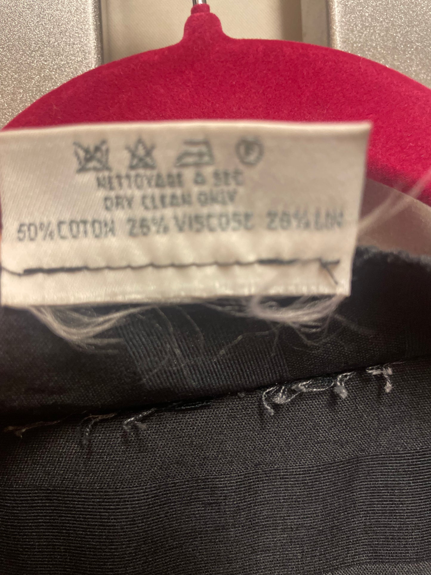 🆕 Vintage kjole svart fra Faust i bomull, viskose og Lin ca strl M