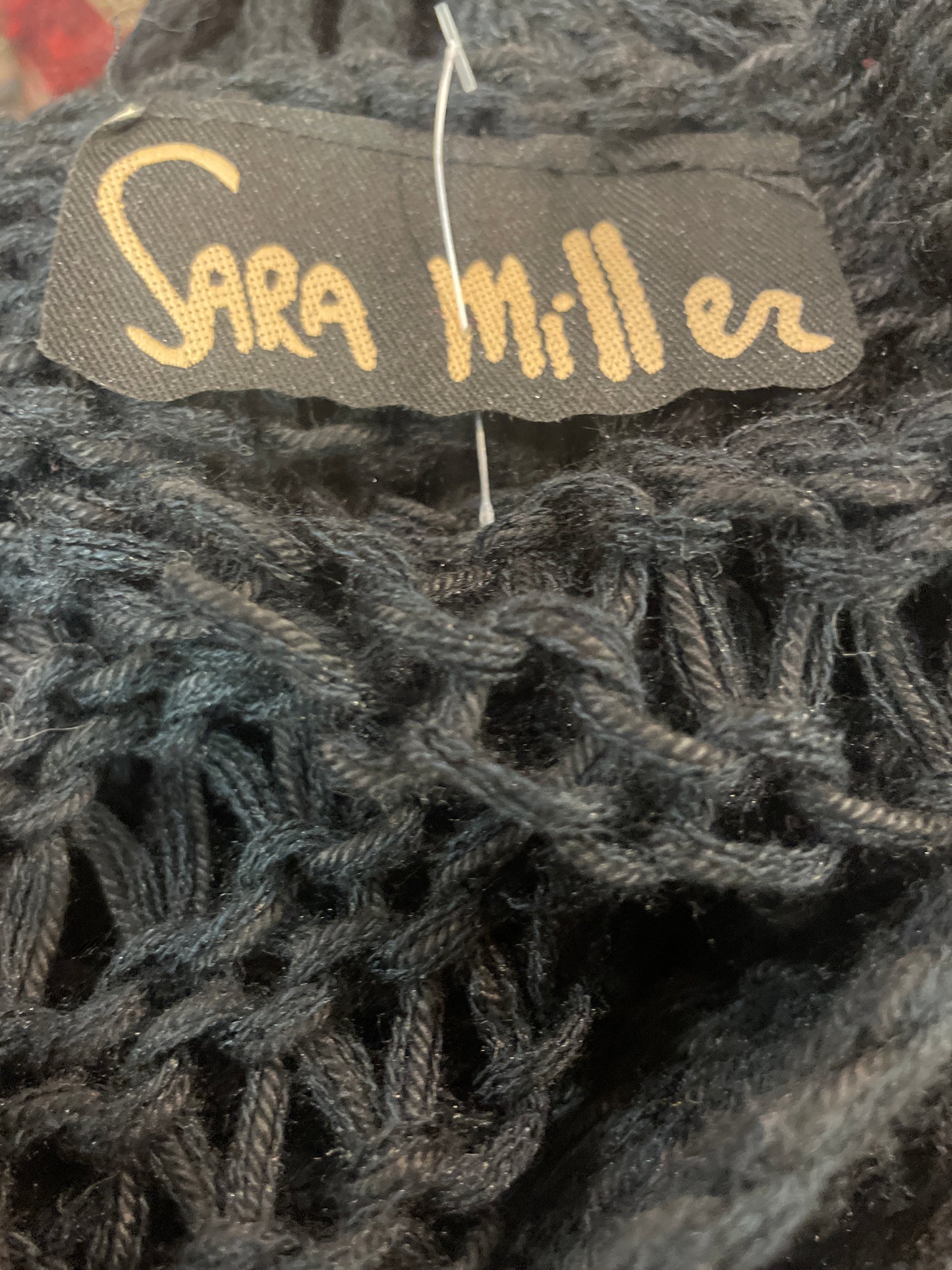 🆕 Vintage strikk svart fra Sara Miller ca str M! Tilstand: ny fra nedlagt butikk!