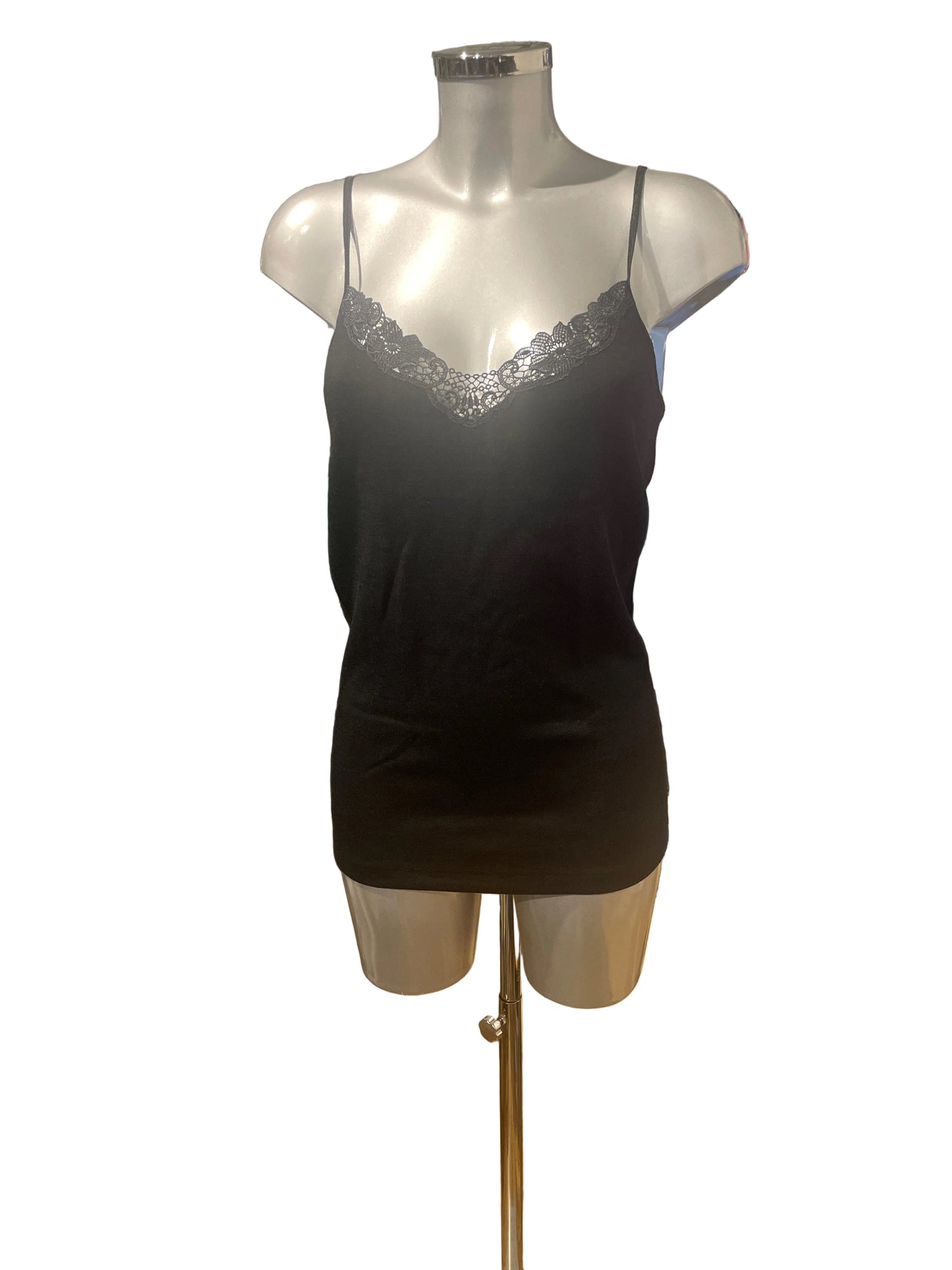 🆕 singlet ull/bomull svart/hvit- str L/XL- helt ny, fra nedlagt butikk!