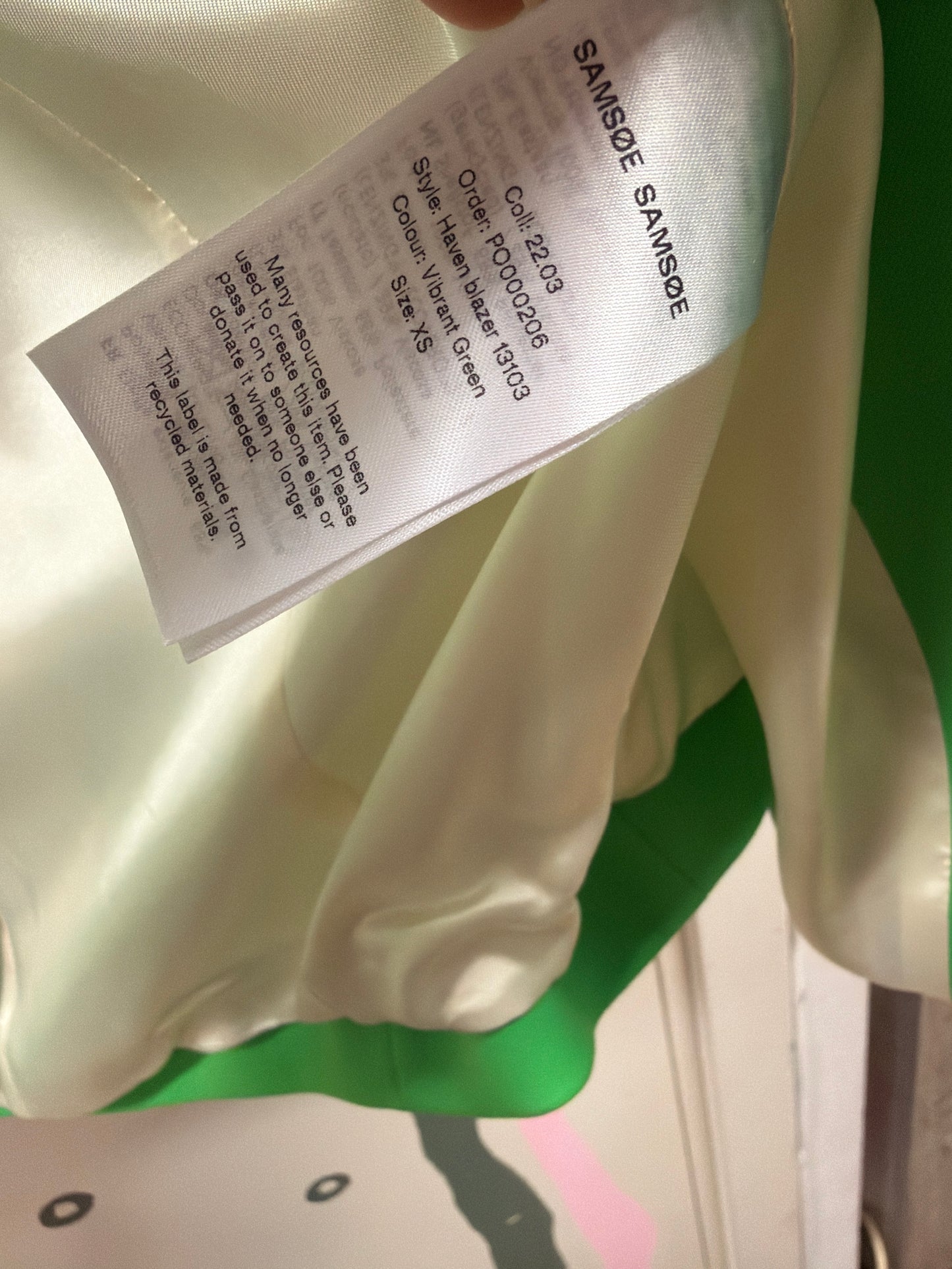 Samsøe Samsøe blazer i strl xs (oversized) grønn