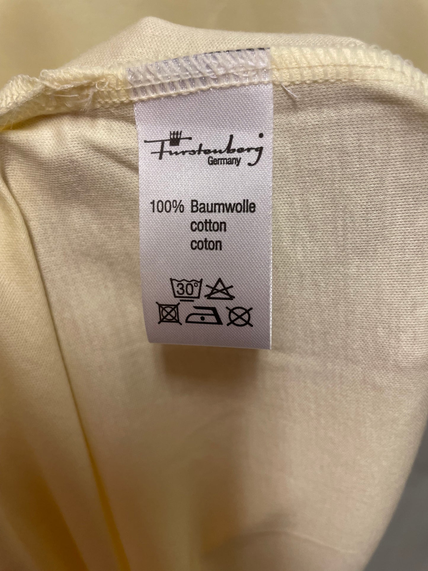 🆕 Gul nattkjole fra Furstenberg i 100% bomull strl 44