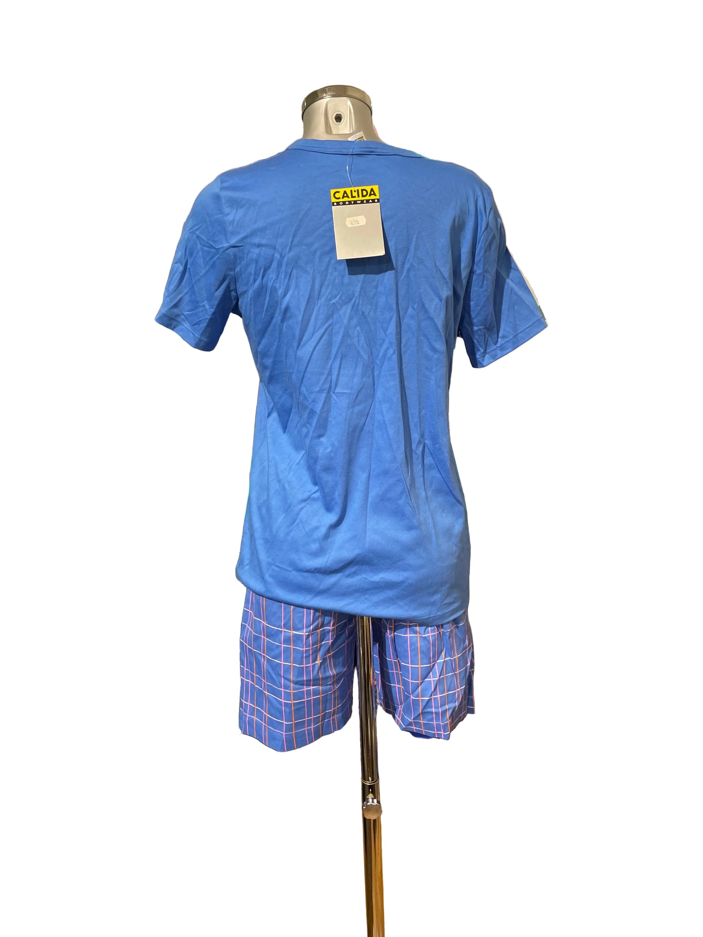 🆕 pysjamas i to deler i 100% bomull! shorts og T-skjorte blå, str xs. Nytt fra nedlagt butikk!