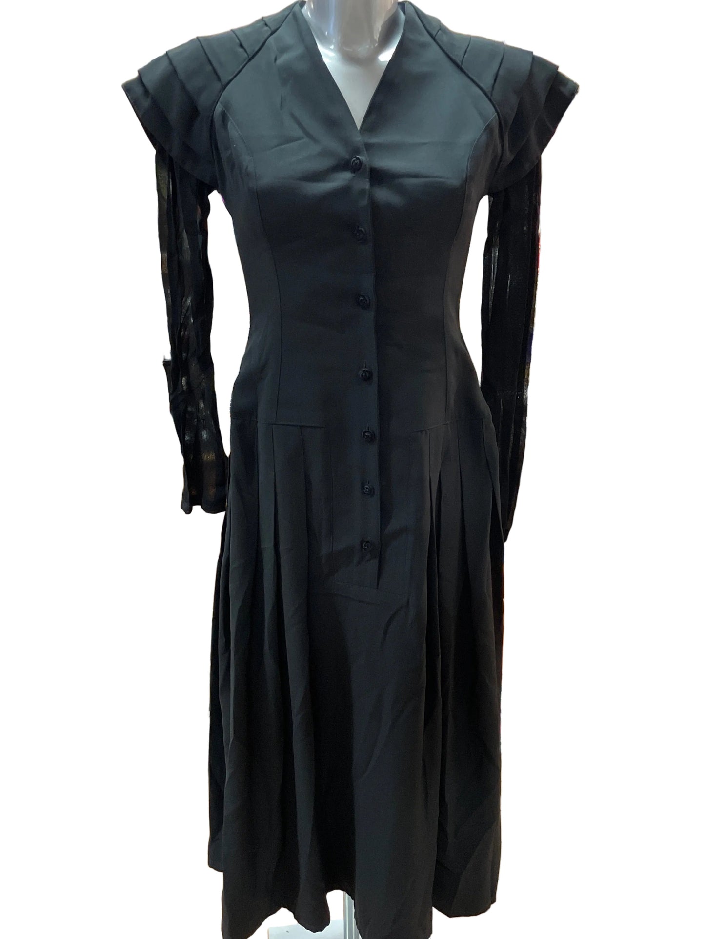 🆕Svart lang vintage kjole-str S Tilstand: Ny, med merkelappen på!