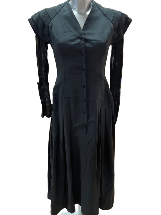 🆕Svart lang vintage kjole-str S Tilstand: Ny, med merkelappen på!