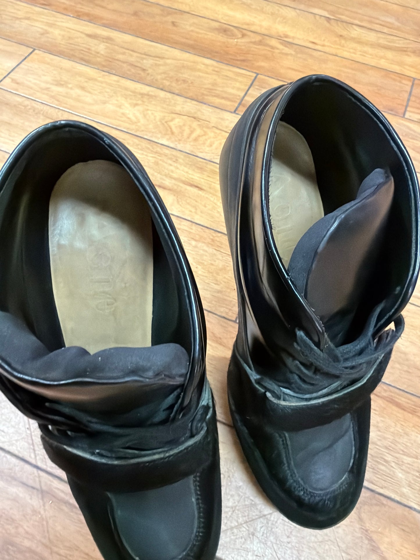 ♻️Acne studio svarte leather lace jo boots pumps Strl 38. Veldig fin stand på hele skoen utenom under