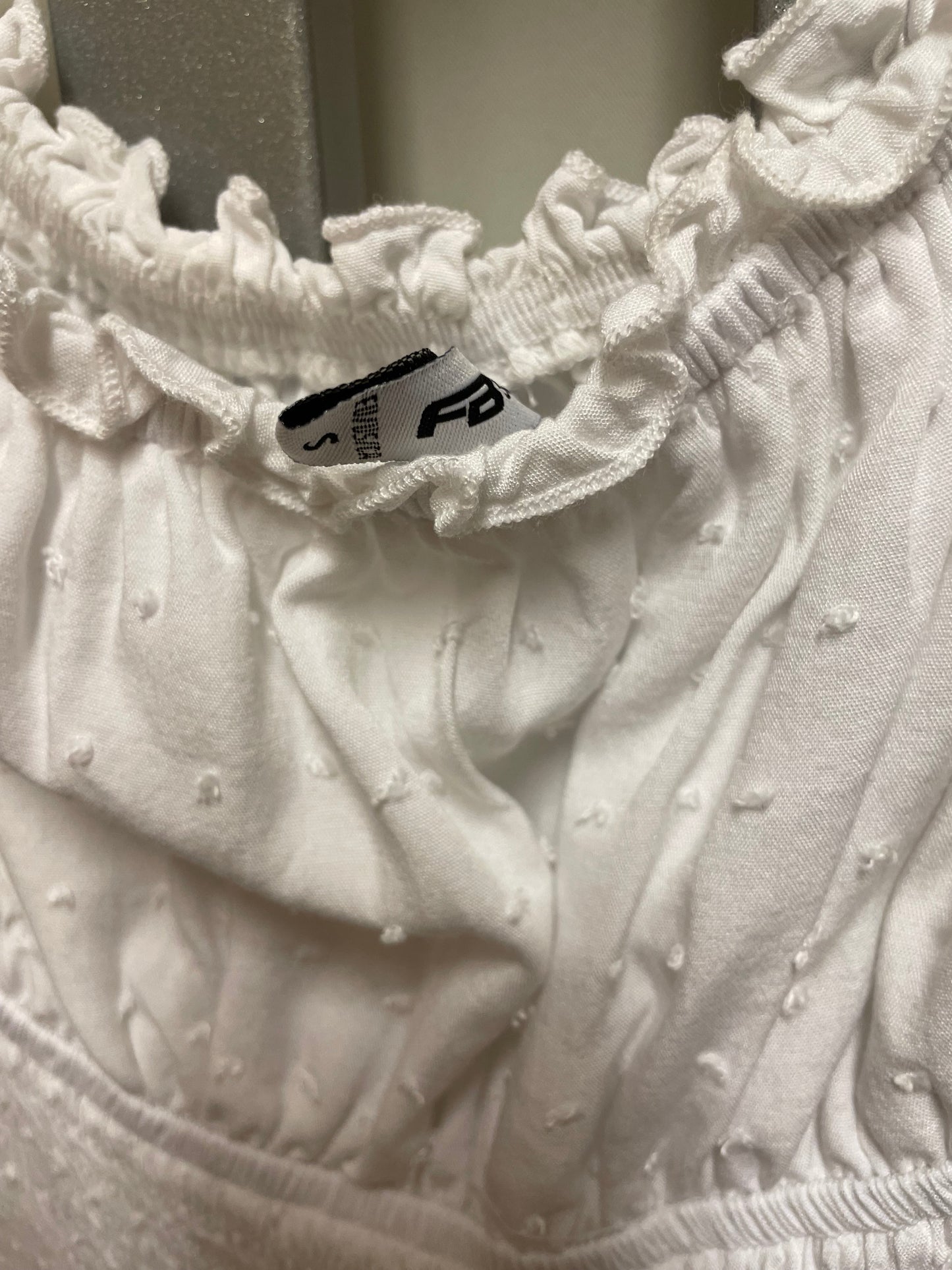 ♻️ Hvit kort kjole/shorts str S