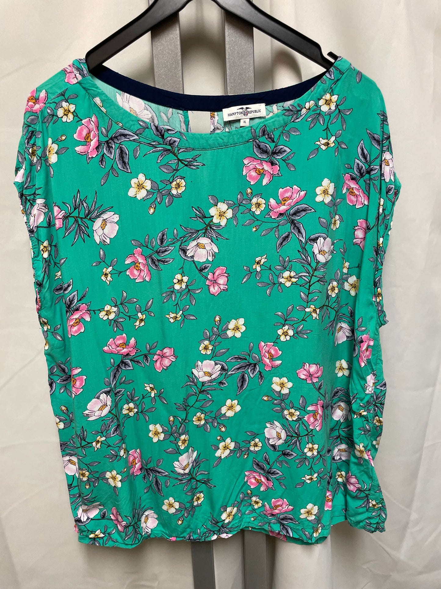 ♻️Grønn blomstrete sommertopp fra Hampton Republic strl XL