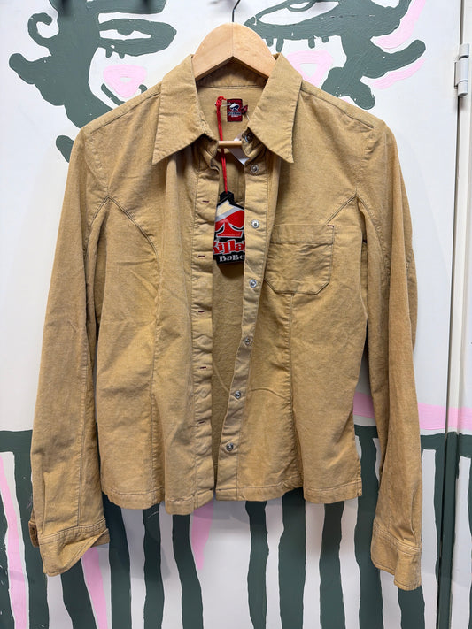 🆕 Killah Babe skjorte i beige/brun. Strl L. Ny med tag på men vintage. 2000 talls Y2K