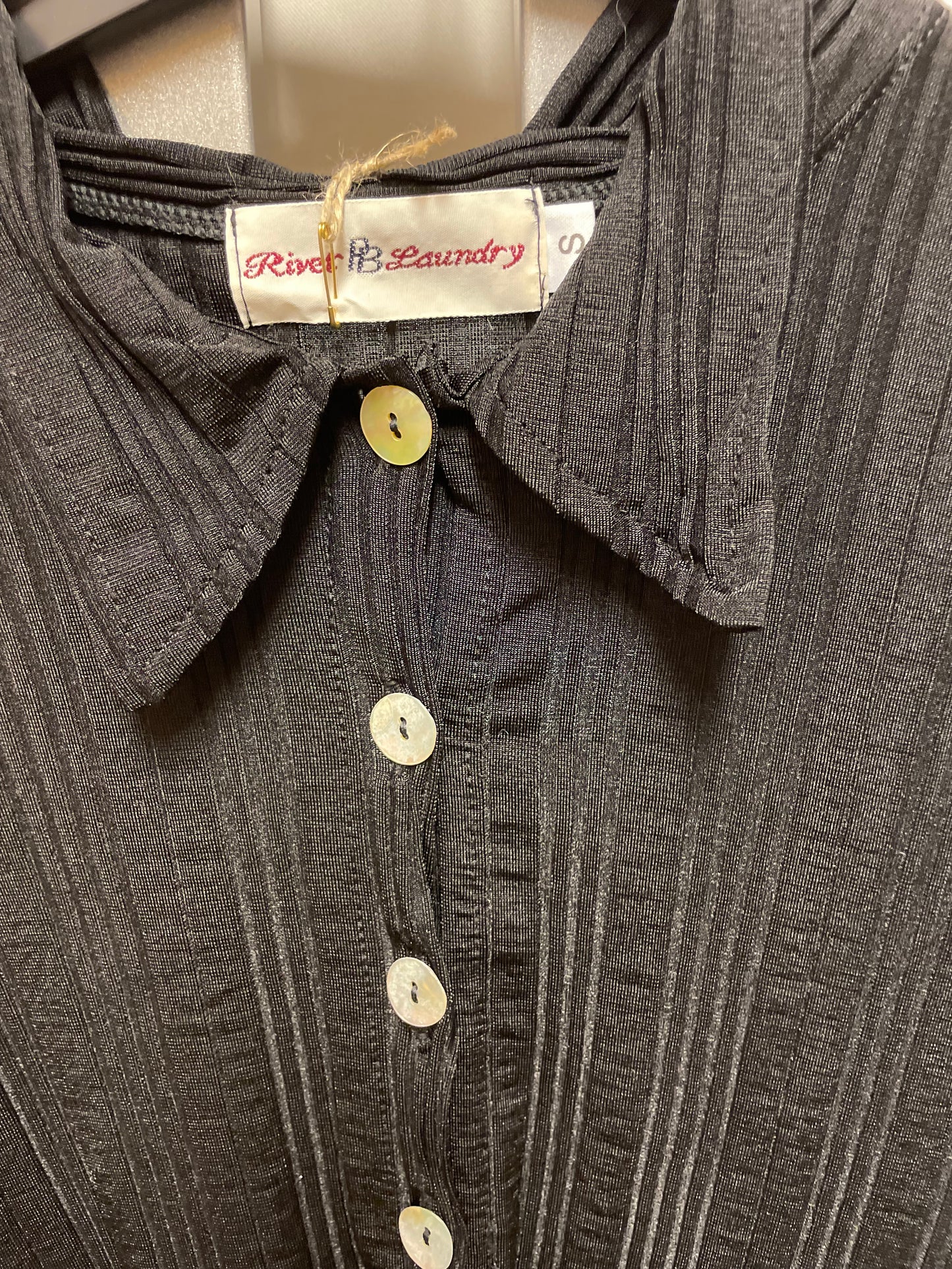 🆕svart vintage topp/tynn genser strl S