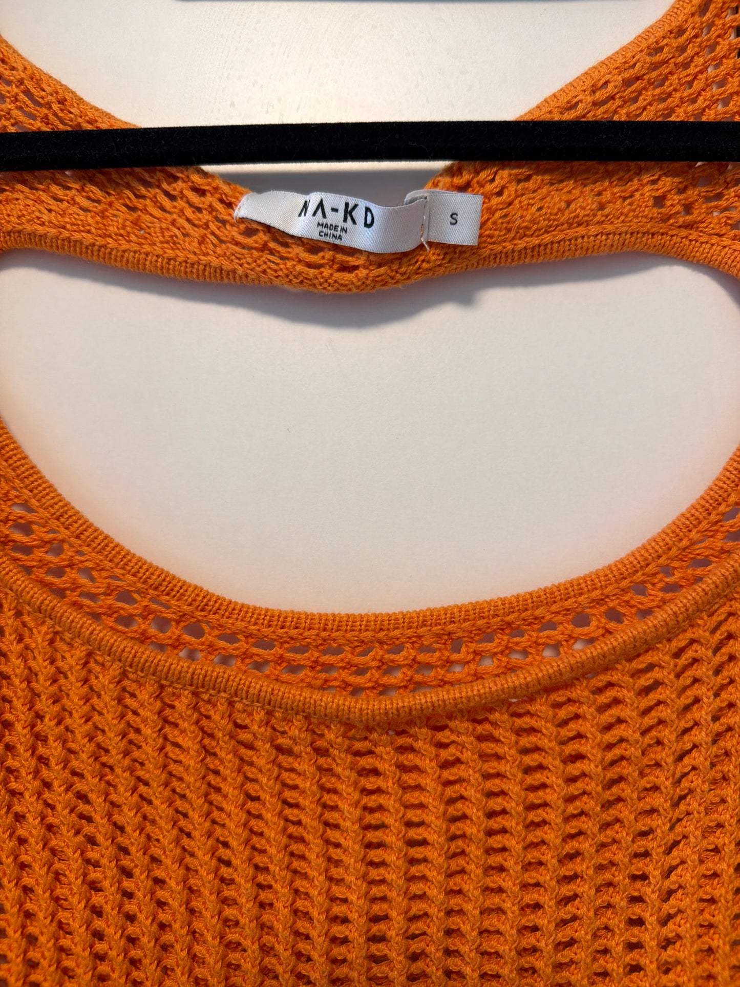 Orange kort topp fra NAKD strl S