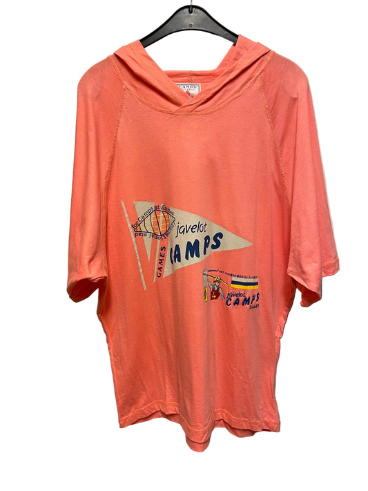 Vintage orange oversized T-skjorte unisex str L