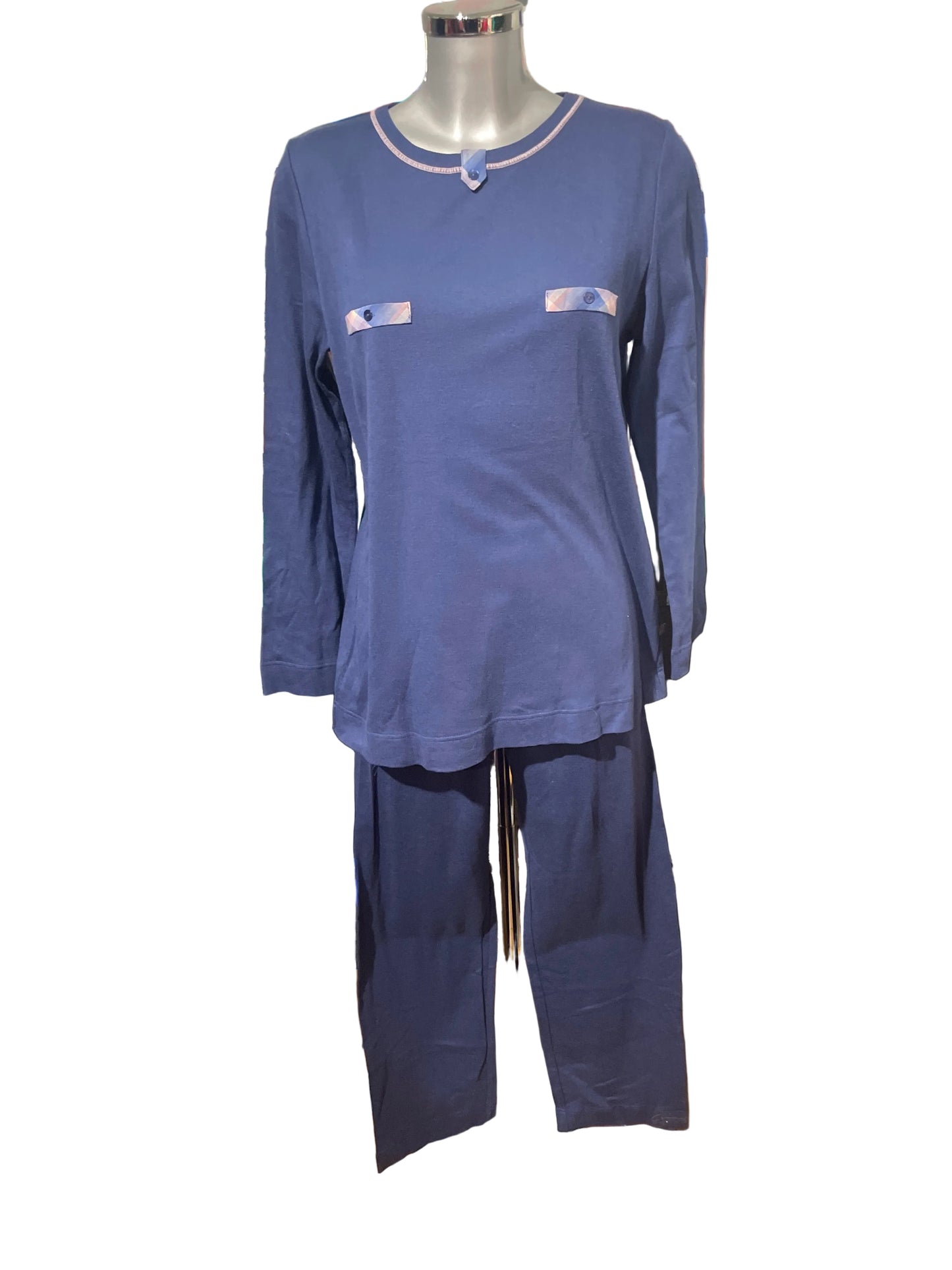 🆕 pysjamas blå todelt fra Regence. Str 42. 100% bomull. Ny med merkelappen på fra nedlagt butikk!