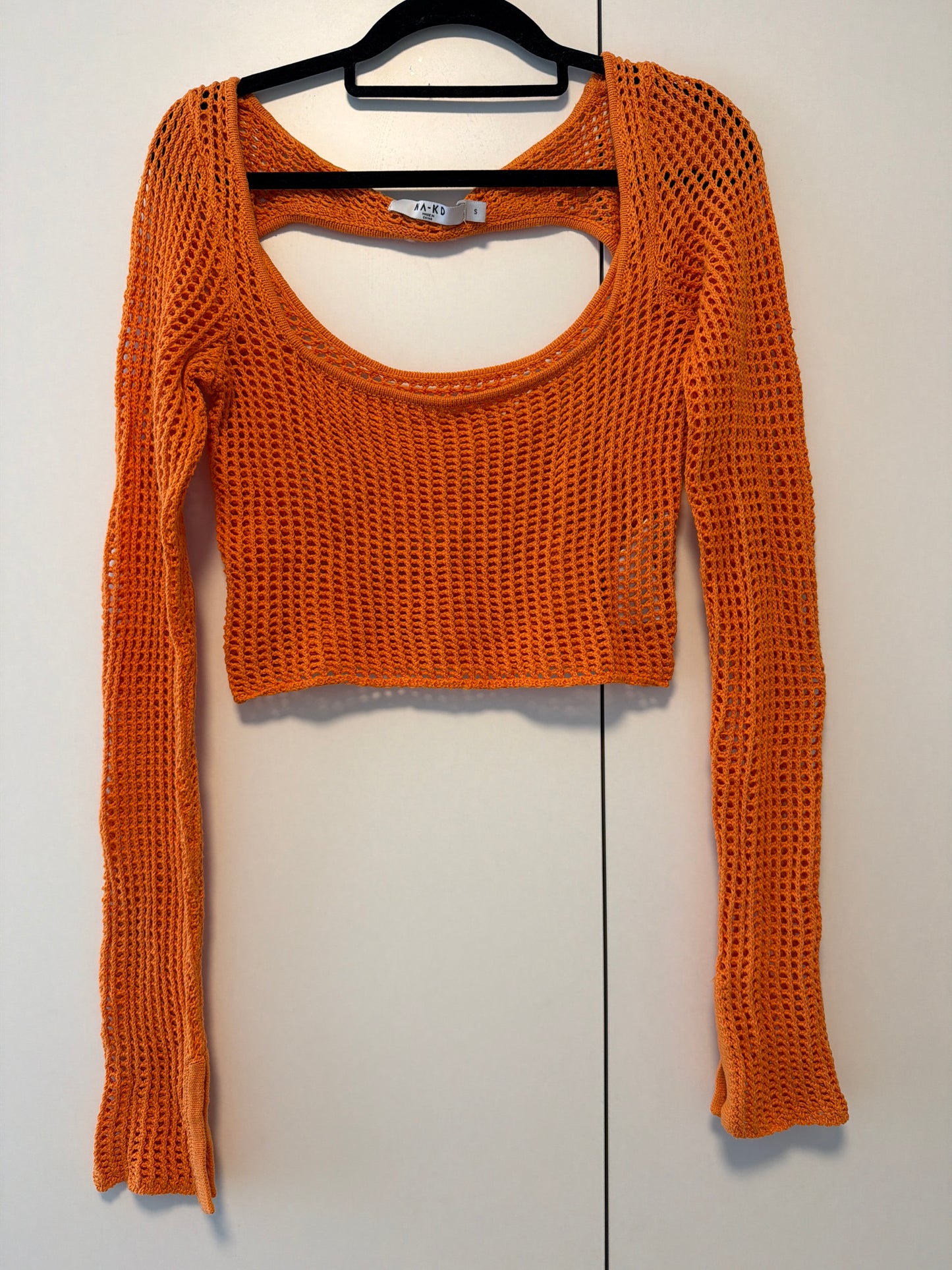 Orange kort topp fra NAKD strl S