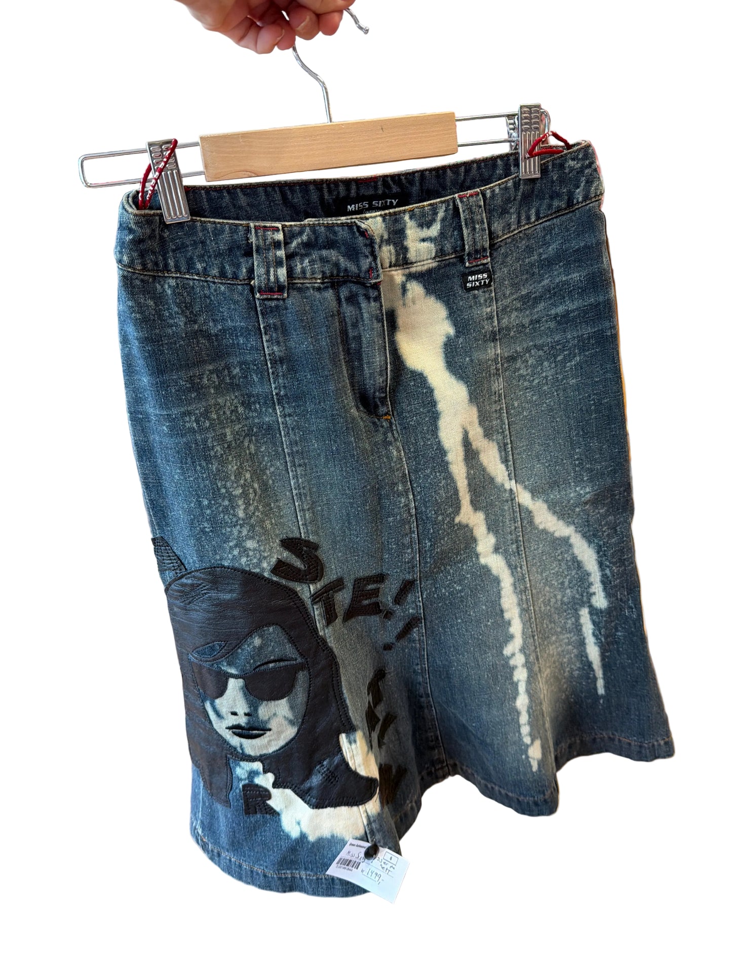 Miss Sixty denim skjørt strl M. Rått skjørt! Vanskelig å få tak i! Y2K