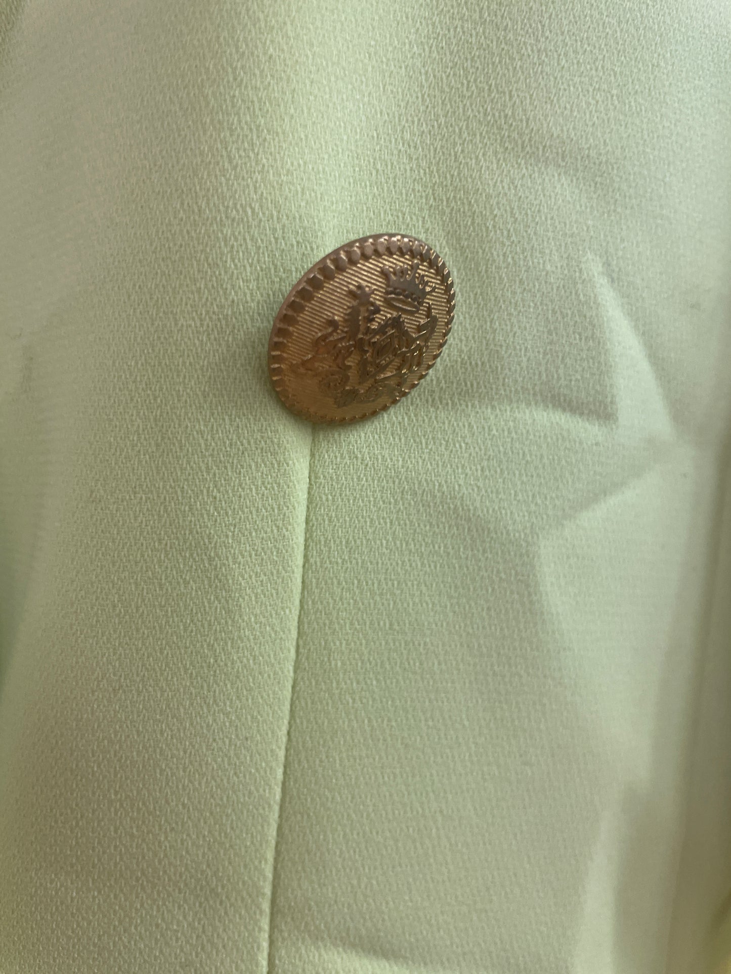 🆕 Vintage gul/grønn blazer! Str 38. Tilstand: ubrukt fra nedlagt butikk!