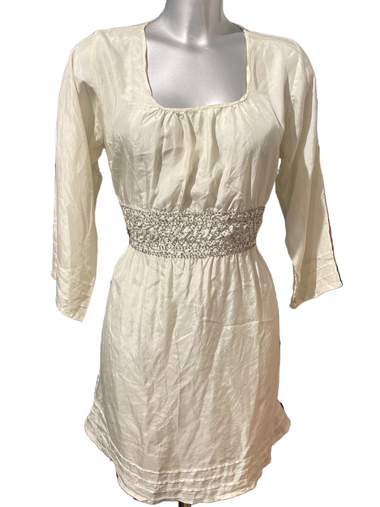 ♻️Silkekjole fra Lisbeth Dahl- str S/M med knyting. Tilstand: Veldig god; ingen hull, flekker eller synlig slitasje