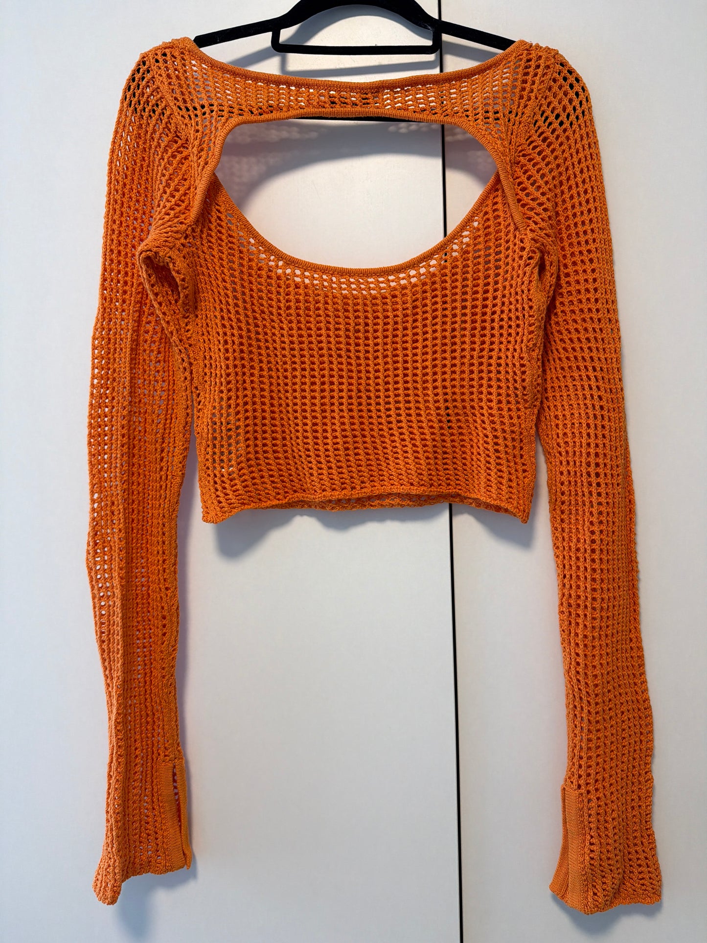 Orange kort topp fra NAKD strl S