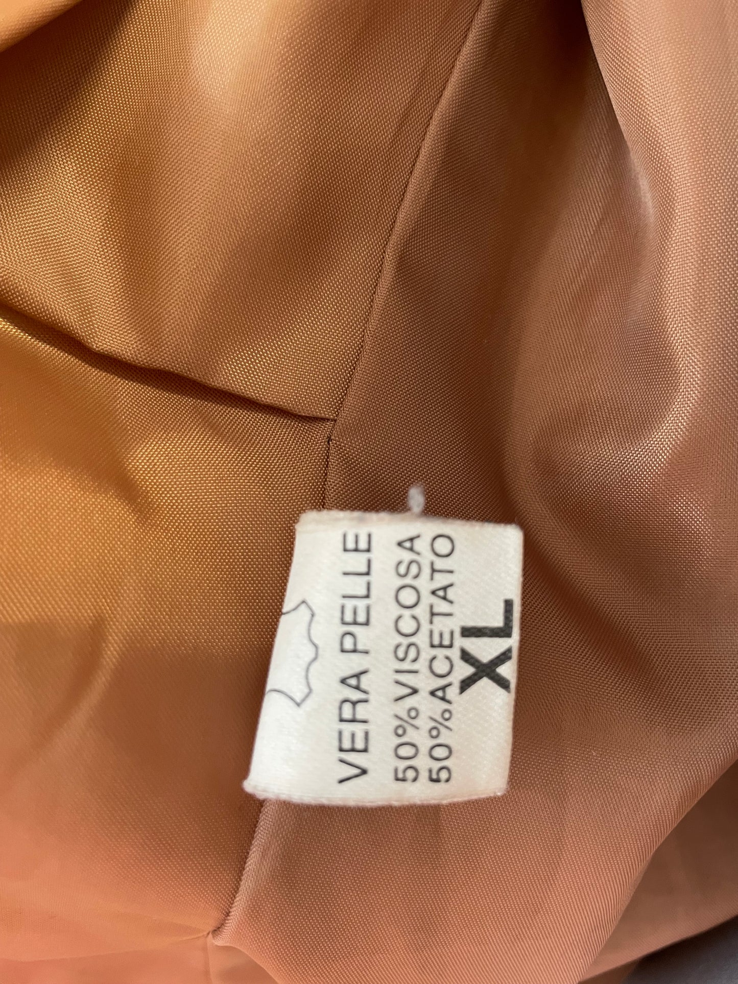 ♻️Brun Italiensk skinnjakke strl XL(liten i strl) fra Glam Vera Pelle