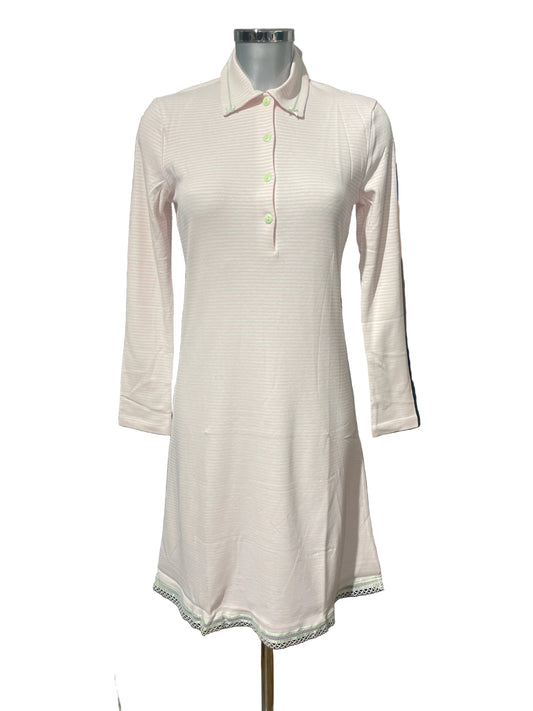 🆕 Nattkjole rosastripet med grønne knapper fra Gloria Baroni. Str 42 og str 46. Nye fra nedlagt butikk