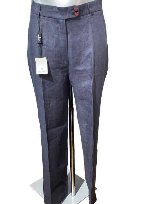 🆕 Blå ubrukt Vintage linbukse. Str 40. Fra nedlagt butikk!