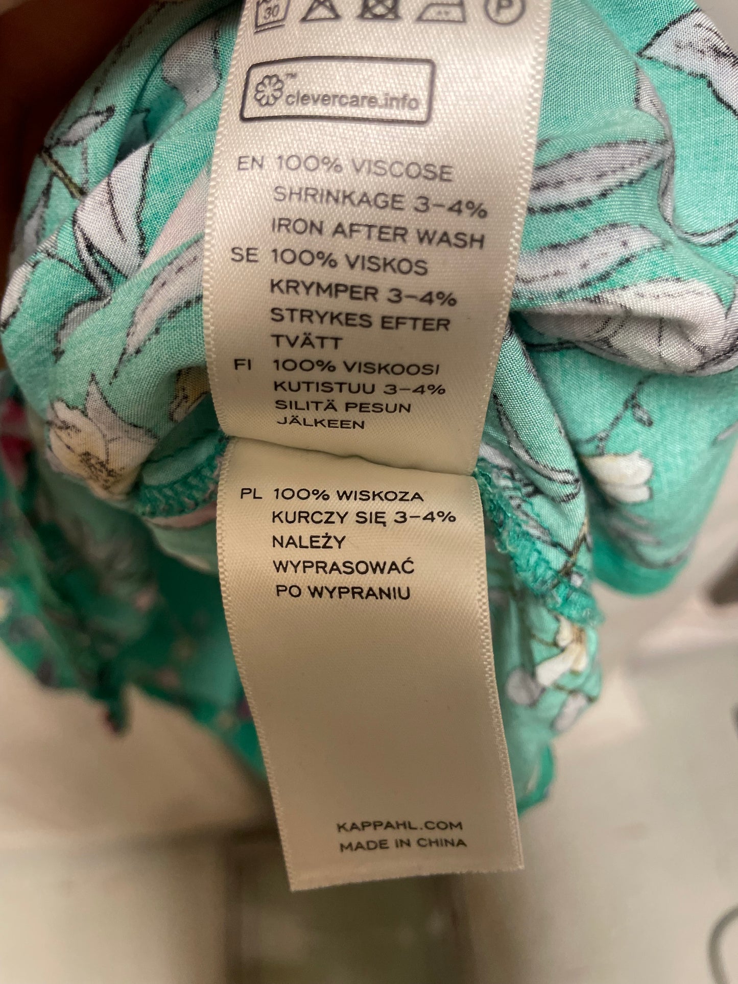 ♻️Grønn blomstrete sommertopp fra Hampton Republic strl XL