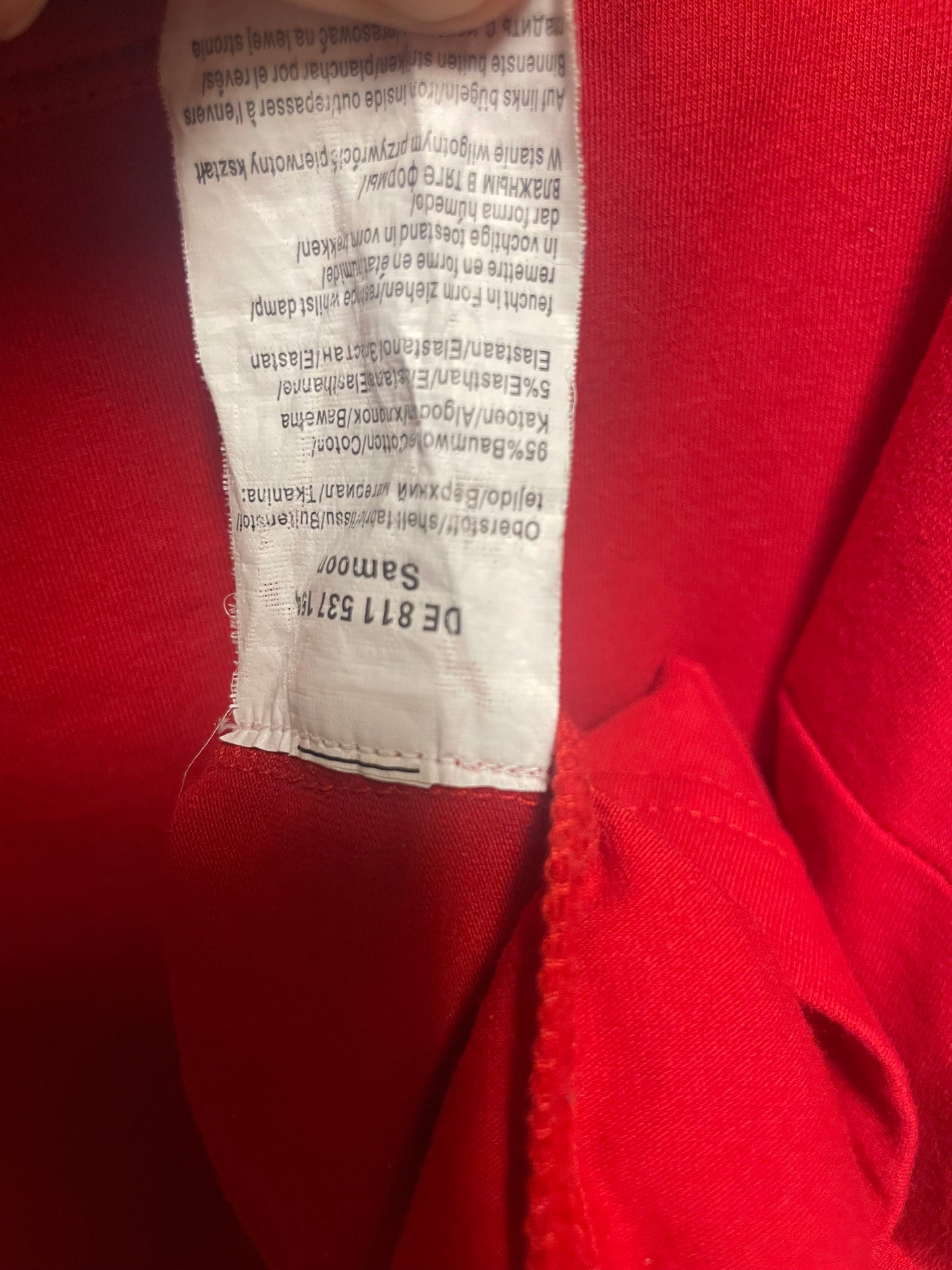 ♻️Rød singlet strl 42 i 95% bomull