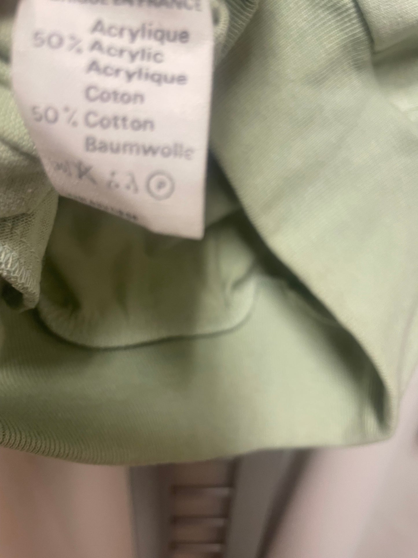 Vintage genser jakke grønn100% bomull ca strl M