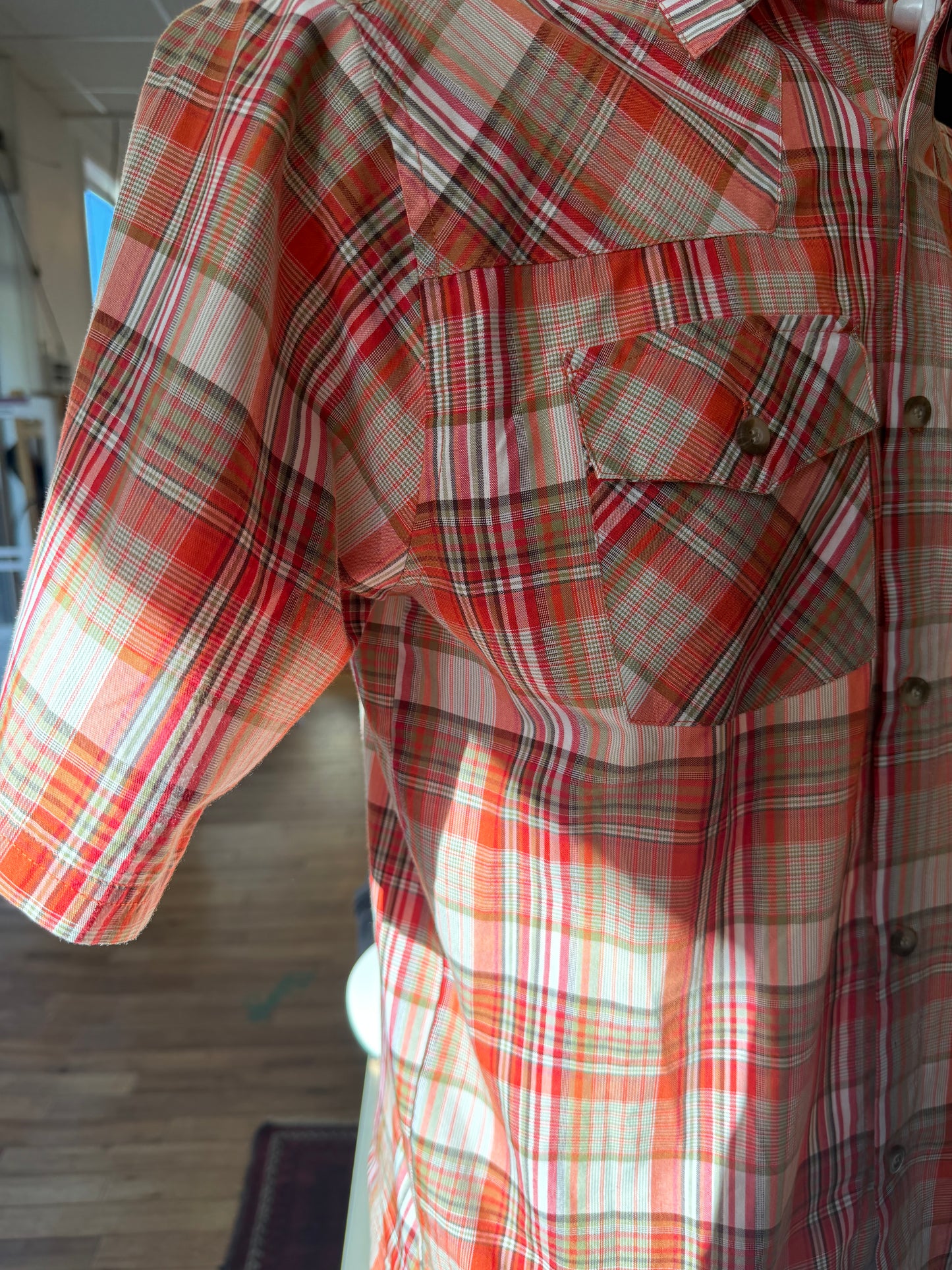 Vintage herreskjorte kortermet strl M