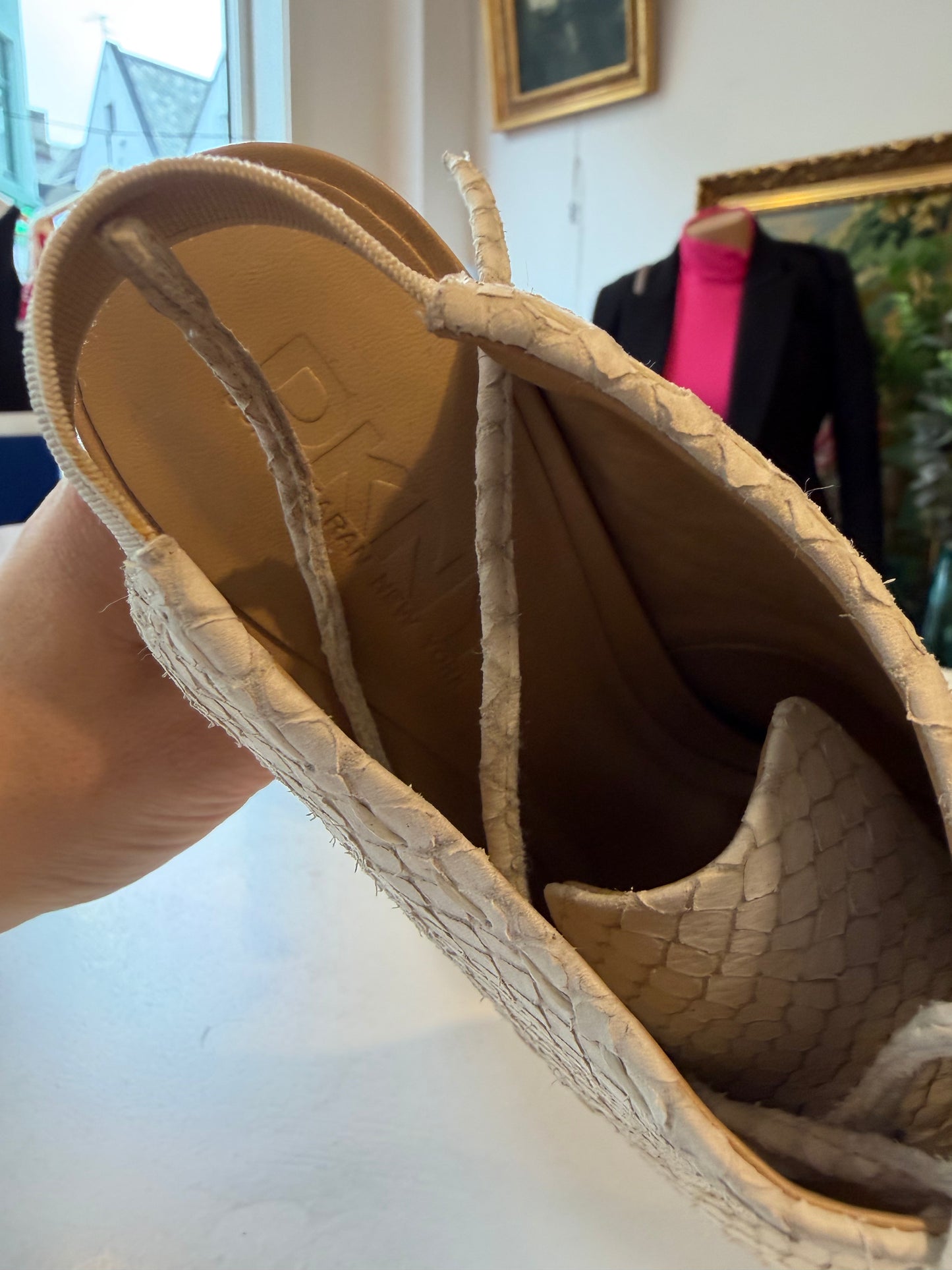 DKNY skolett/ høye sandaler strl 38