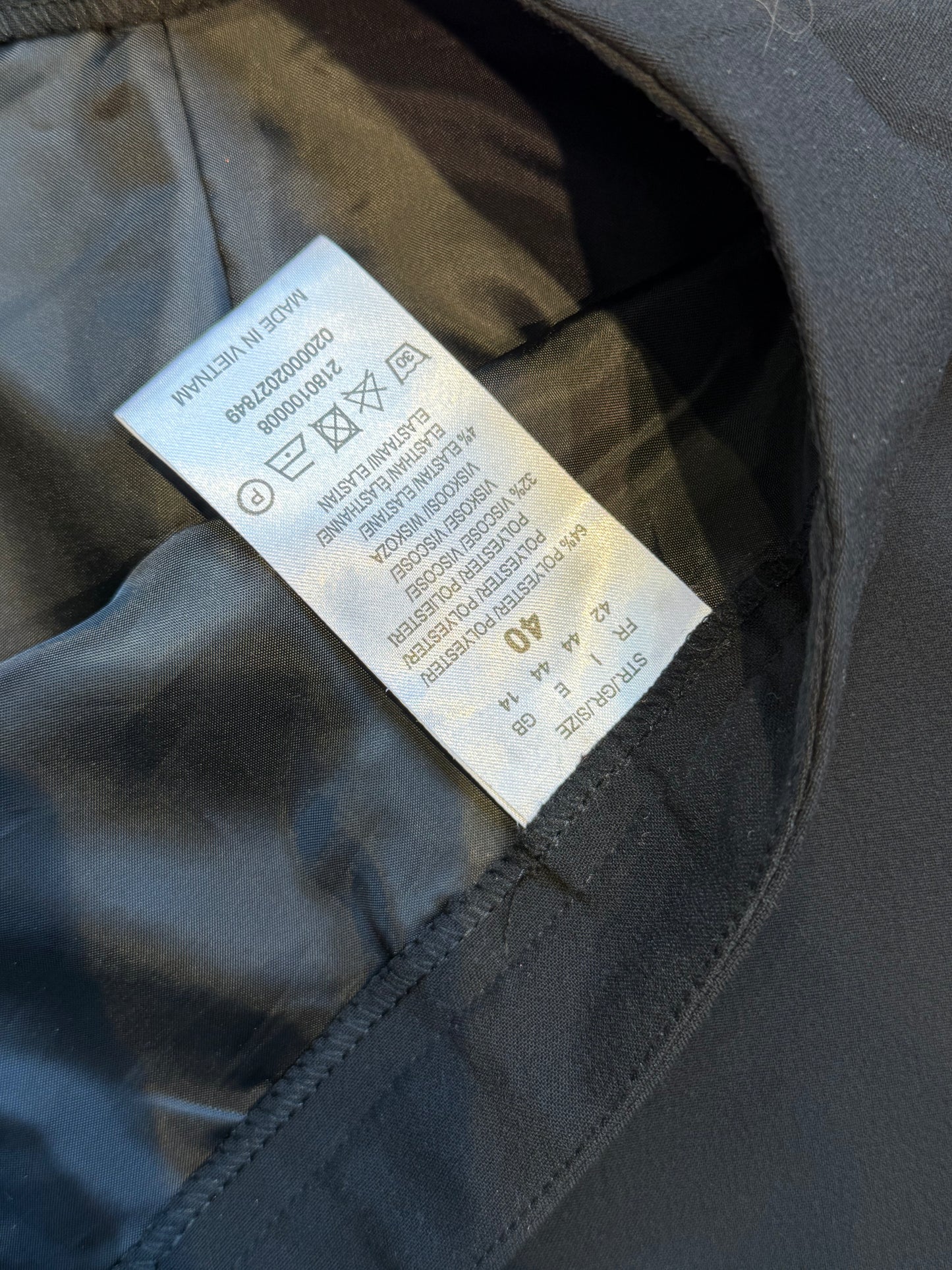 Vintage Hanna svart skjørt strl 40