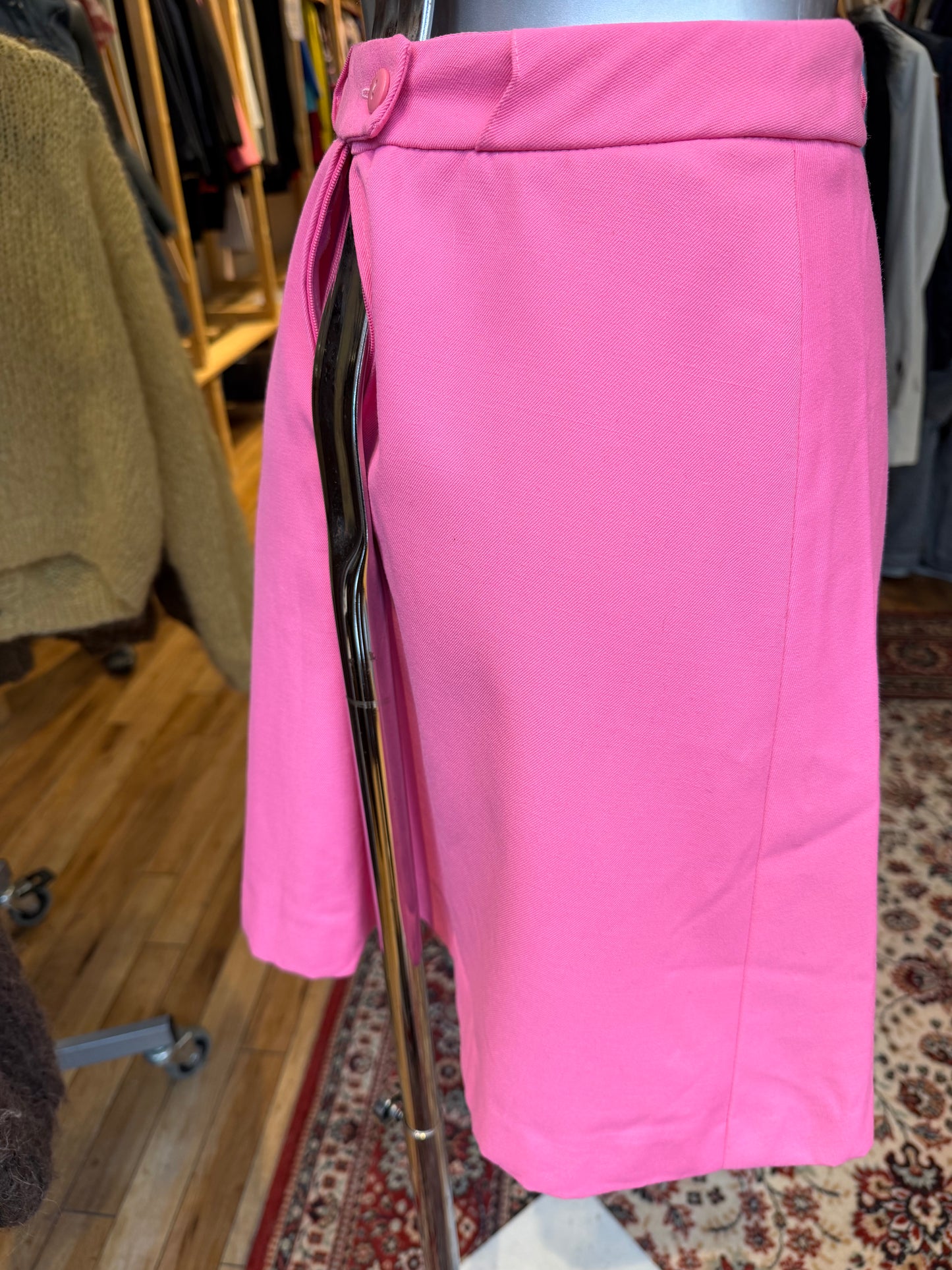 Rosa vintageskjørt kort strl38 (liten, ca 36)