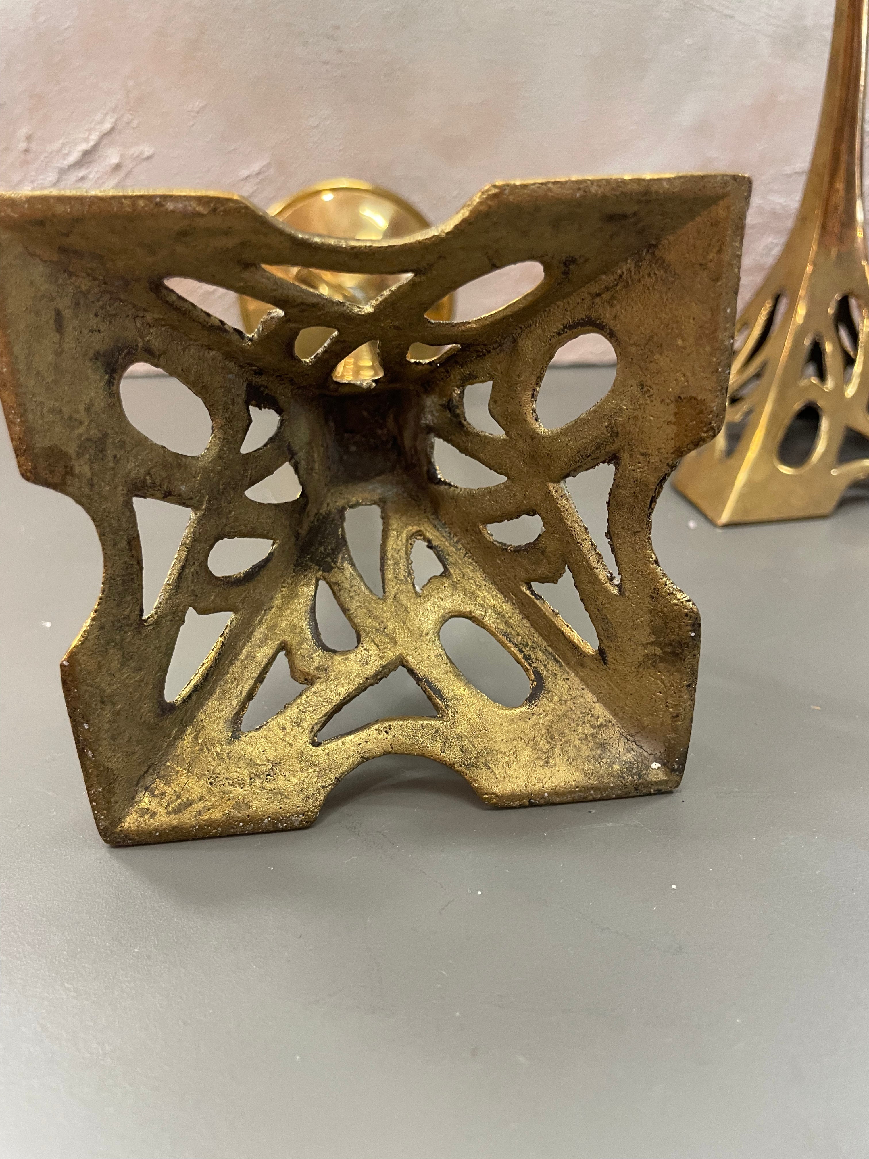 Lysestaker i Art Nouveau stil