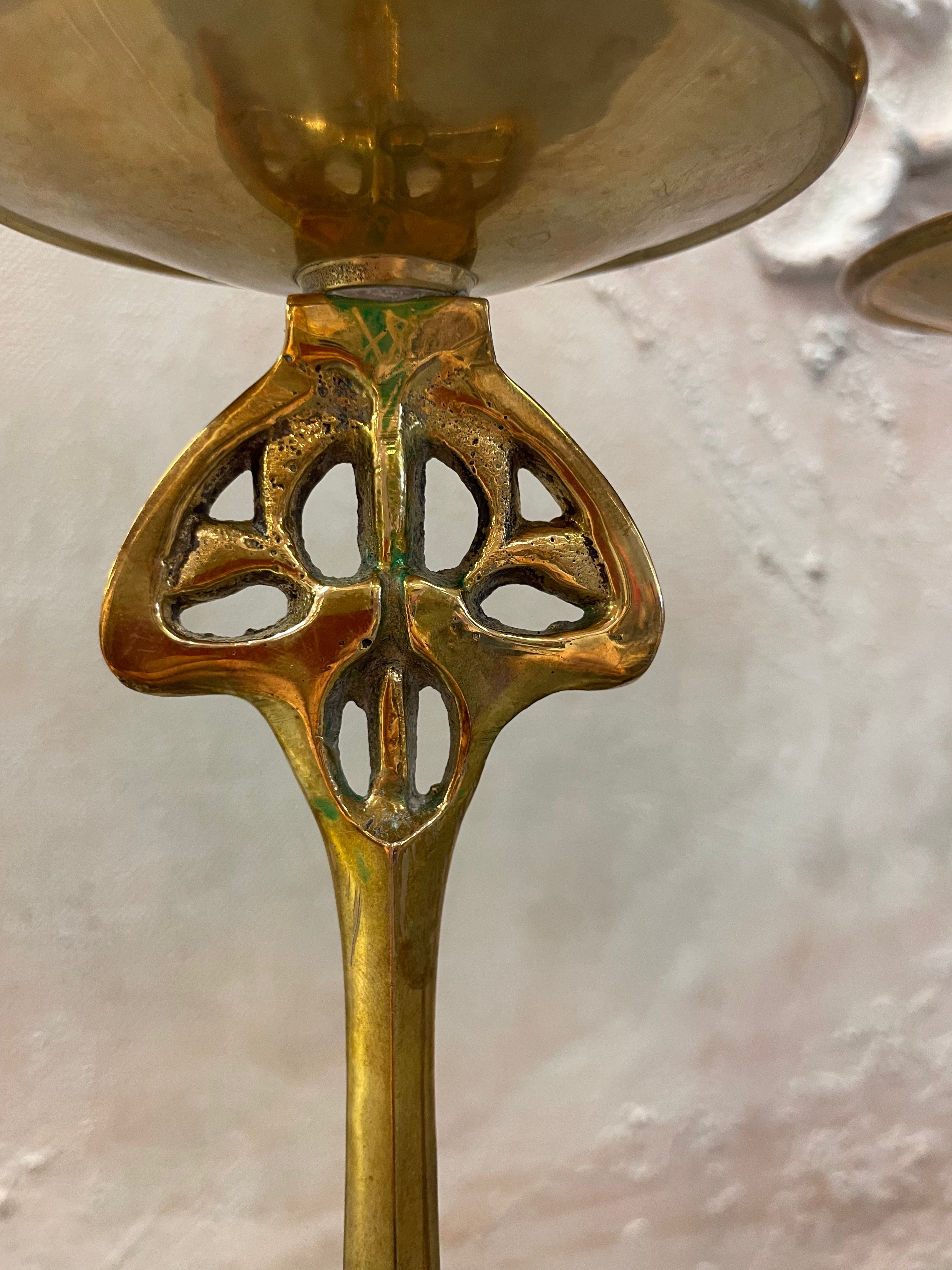 Lysestaker i Art Nouveau stil