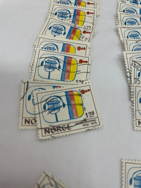 Norge frimerke kringkasting 1925-1975. Selges pr stk