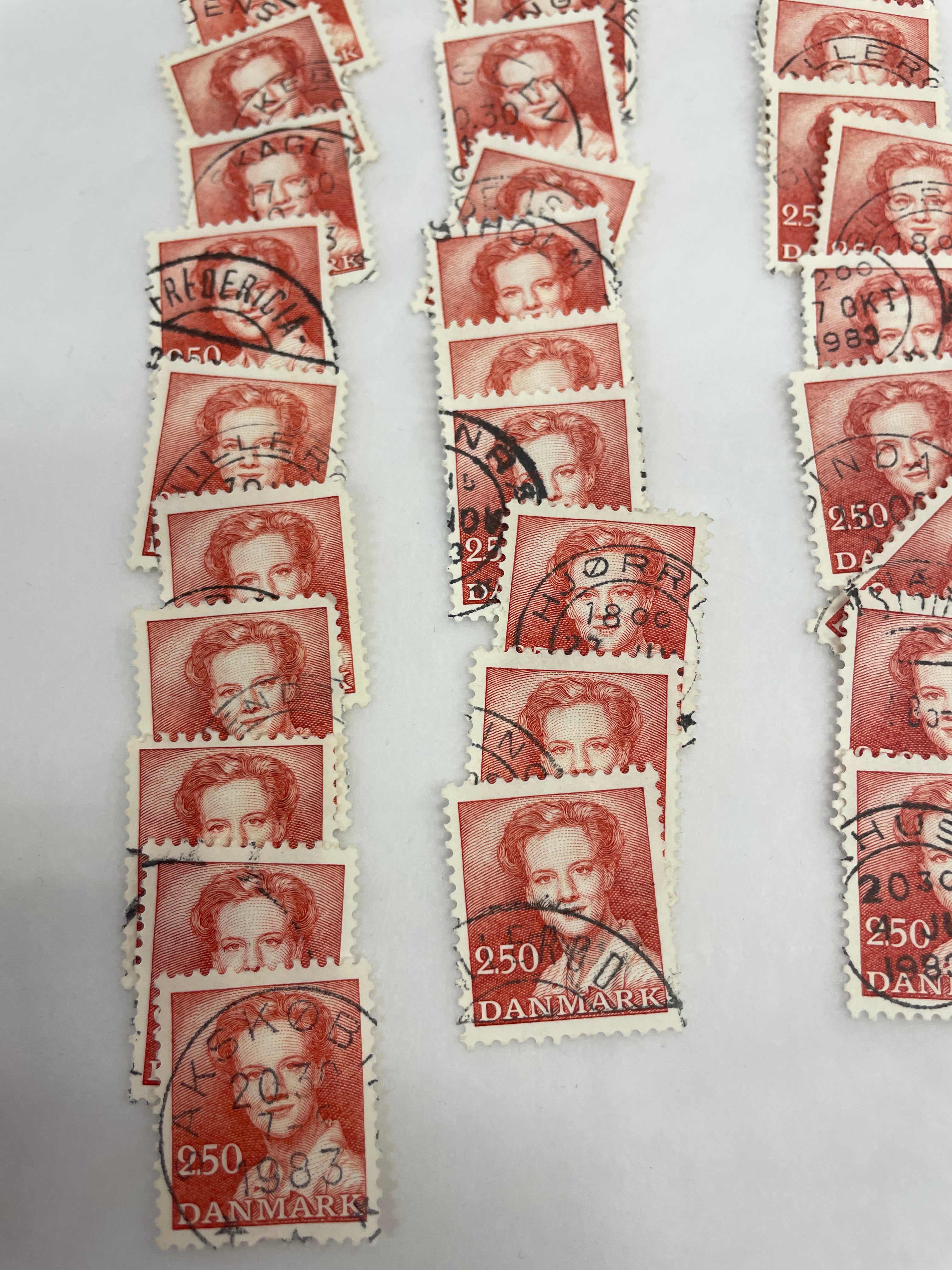 Danmark frimerke selges pr stk