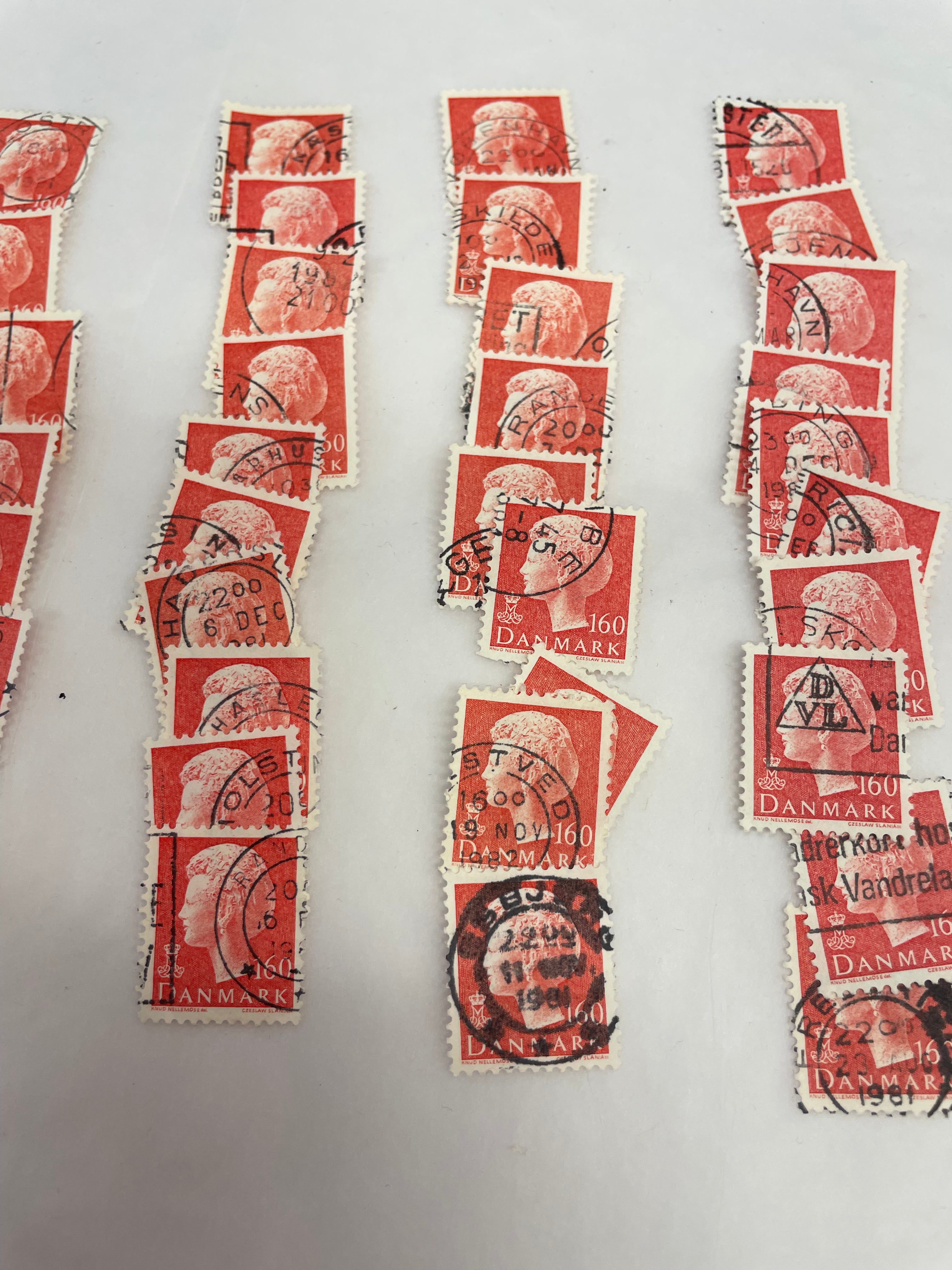 Danmark frimerke selges pr stk