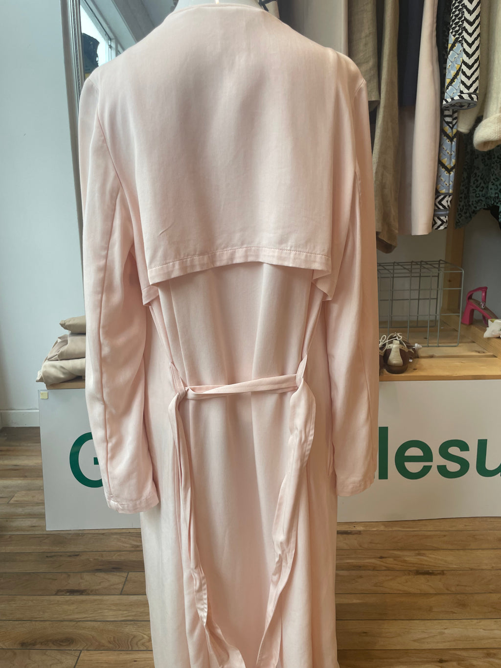 Claire sommerjakke pastell rosa M knytebelte