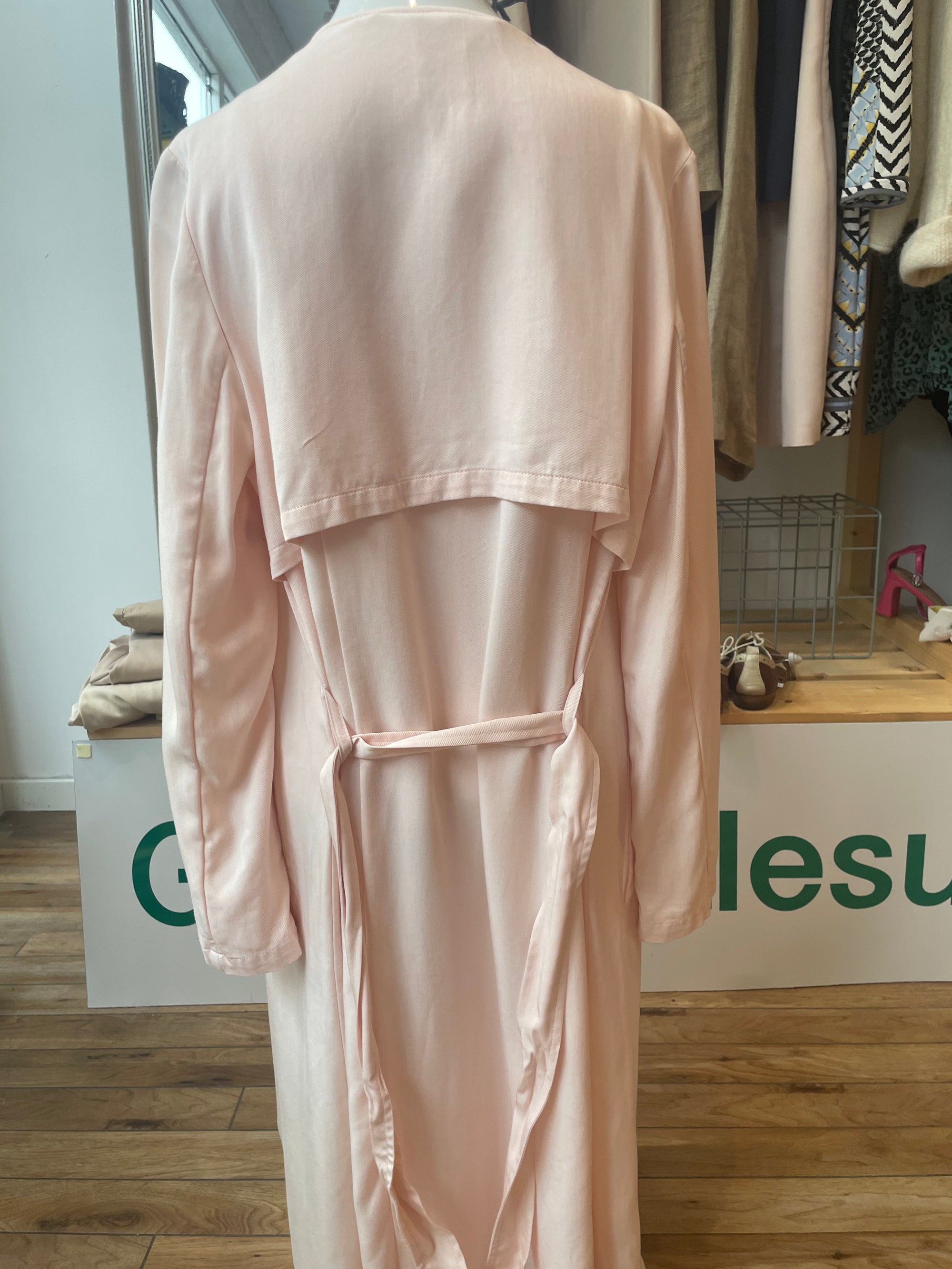 Claire sommerjakke pastell rosa M knytebelte