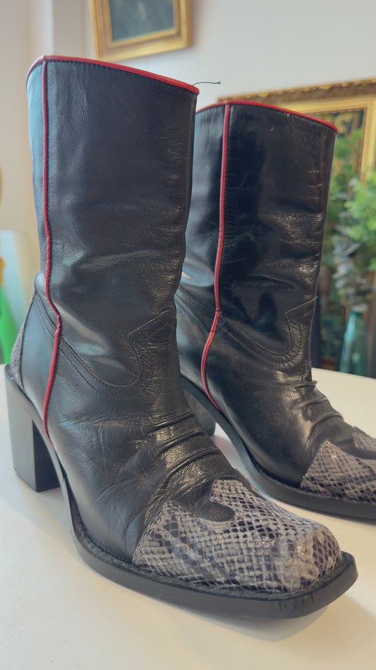 Vintage skinnboots Y2K